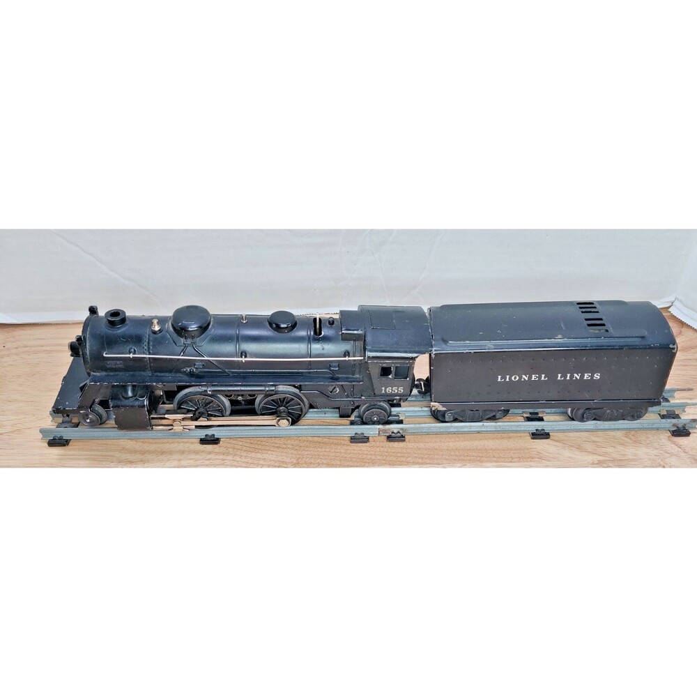 Lionel 1655 Locomotive & 6654W Tender 2-4-2 Columbia Steam Engine 1950s O Gauge